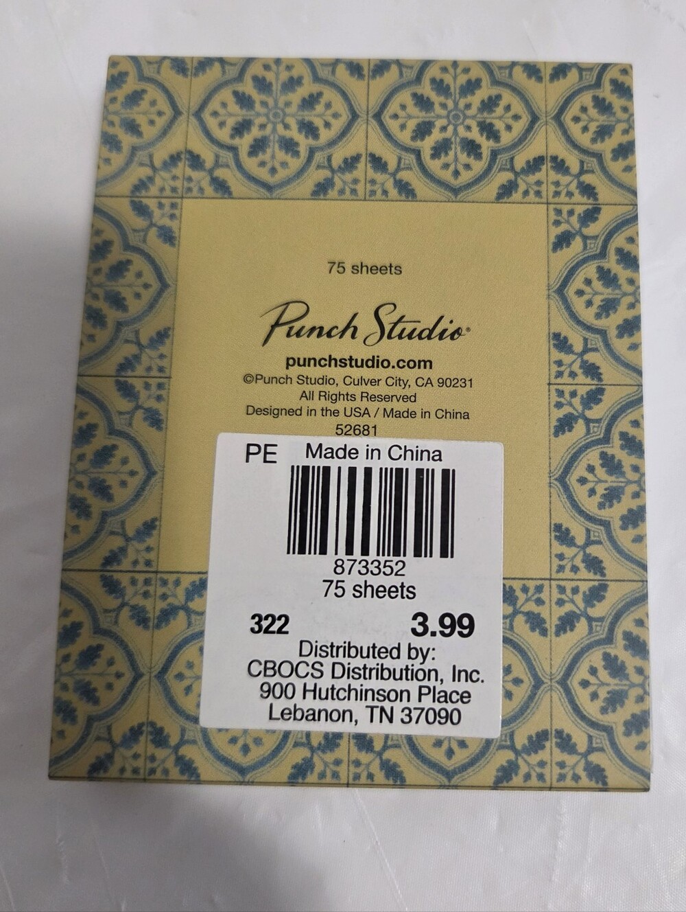Peacock Print Notepad & Notes Set - Blue & Green - Picture 6 of 11